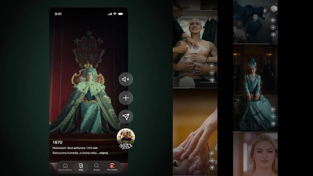 W aplikacji Netflix w nowej sekcji Klipy pojawiły się rolki jak z TikToka 