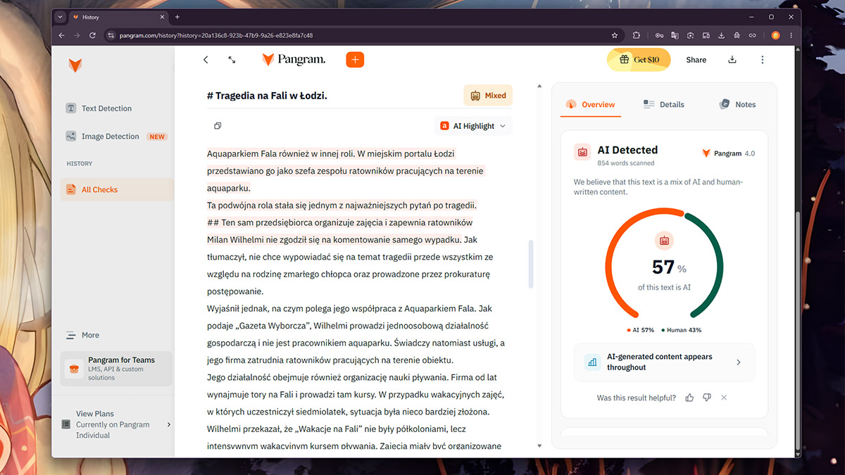 Sprawdziłam wykrywacz AI, który zachwycił internet. Czy można na nim polegać?