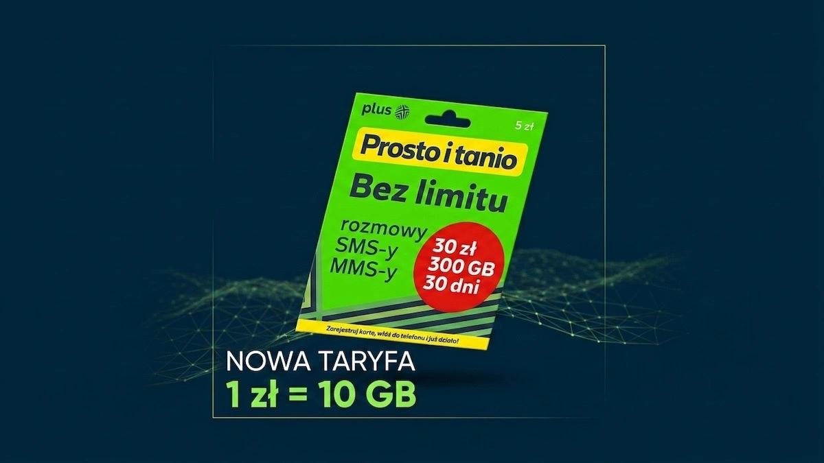 Plus na Kartę z nową taryfą 1 zł za 10 GB. Prościej się już nie da