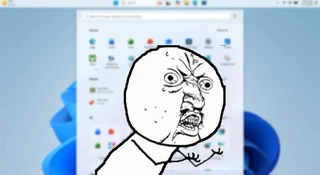 Aktualizacja Windows 11. Oczekiwania: Pasek zadań po lewej. Rzeczywistość: popsuty kursor myszy
