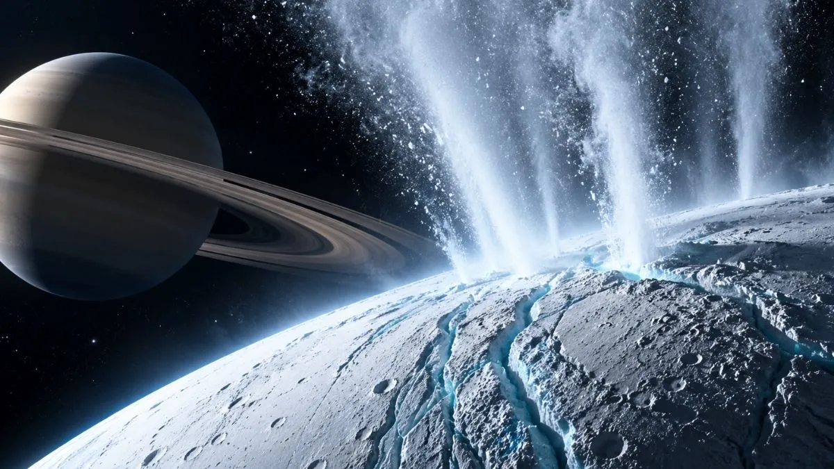 Enceladus wyrzuca ocean w kosmos. Tak pomaga nam szukać życia