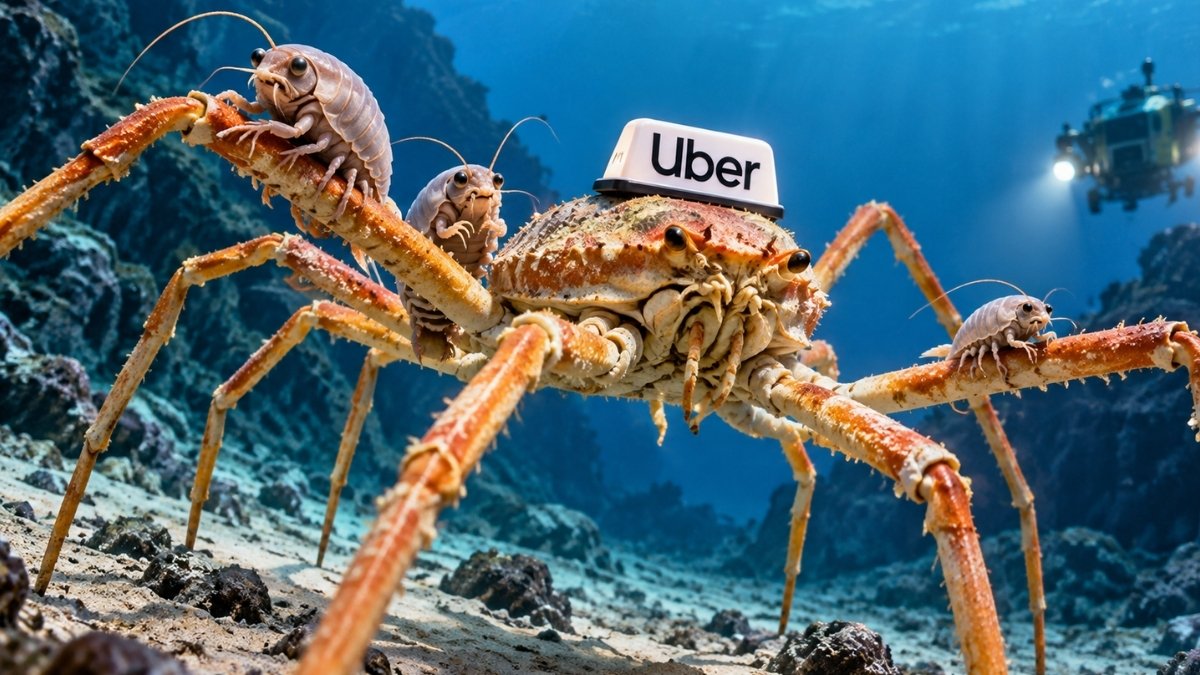 Na dnie oceanu też mają Ubera. Wystarczy złapać wielkiego pająka