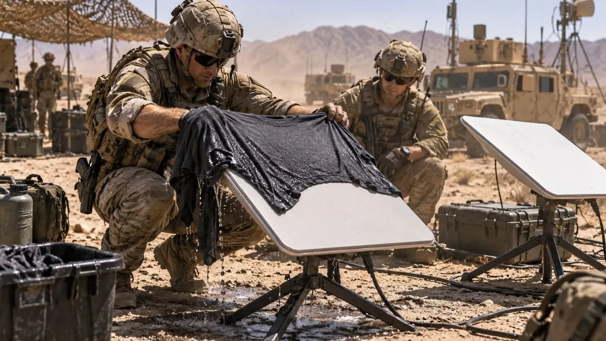 US Army chłodziła Starlinki mokrymi koszulkami