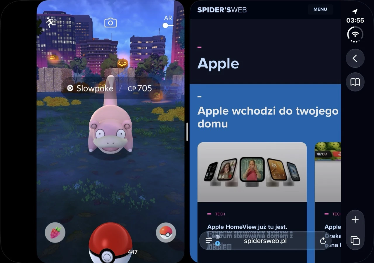 iPhone Duo: niekompatybilna apka, ekran wewnętrzny - poziom, tryb Split Screen