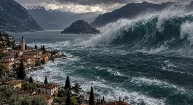 Włoskie jezioro potrafi stworzyć gigantyczne tsunami. Ludzie sami je napędzają